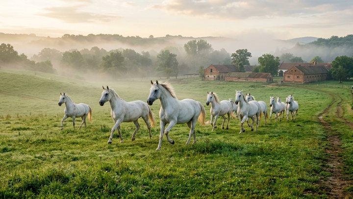 Konjanik u tradicionalnoj crvenoj odori na hipodromu u Požarevcu tokom Ljubičevskog višeboja